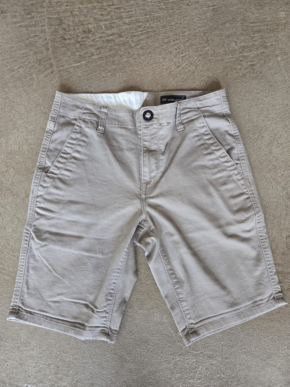 Volcom Men's Khaki Stretch Chino Shorts